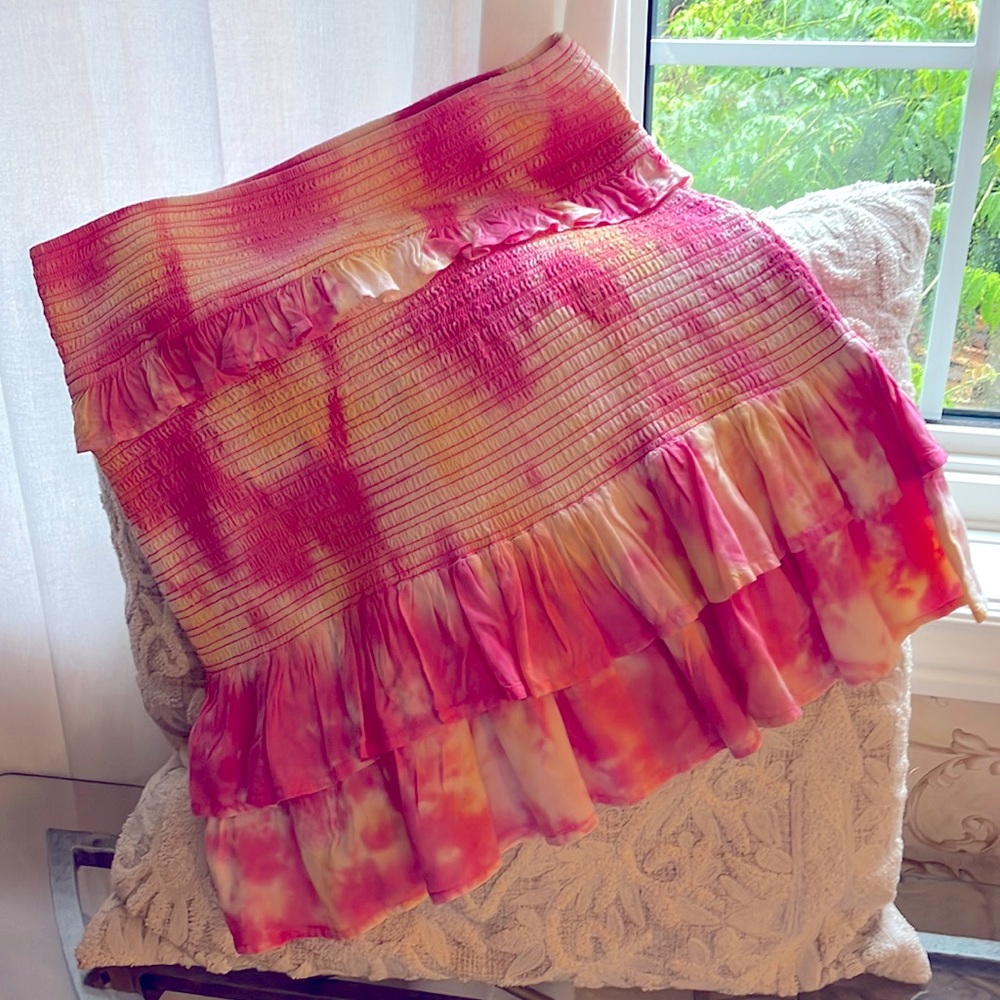 NWOT Cabana skirt pink/yellow Size L